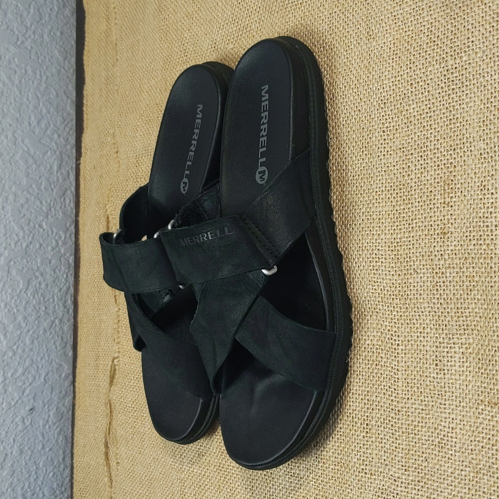 Merrell Around Town Sunvue Slide Sandal Women's Sz 6, Black, Excellent Condition - Picture 4 of 8